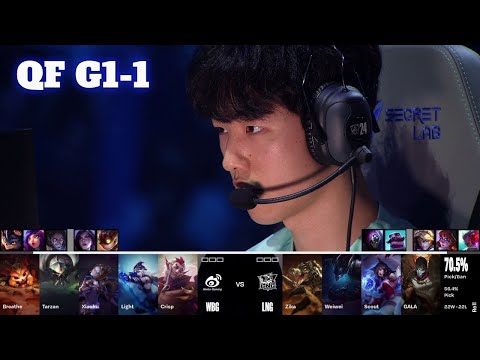 WBG vs LNG - Game 1 | Quarter Final LoL Worlds 2024 | Weibo Gaming vs LNG Gaming - G1 full