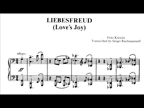Rachmaninoff plays Kreisler - Liebesfreud (Love's Joy)
