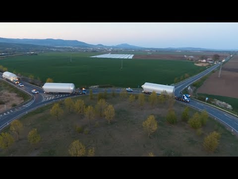 APB Plzeň: drone video 18.4.2019 - Nadměrný náklad - Heavy transport - Schwertransport