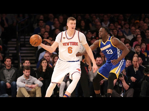 Kristaps Porzingis vs Warriors (05/03/2017) - 24 Pts, 15 Rebs, 2 Blocks!