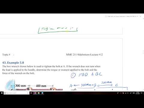 MME 211-L12-#43 Ex 5.8 Equilibrium of 2d rigid bodies
