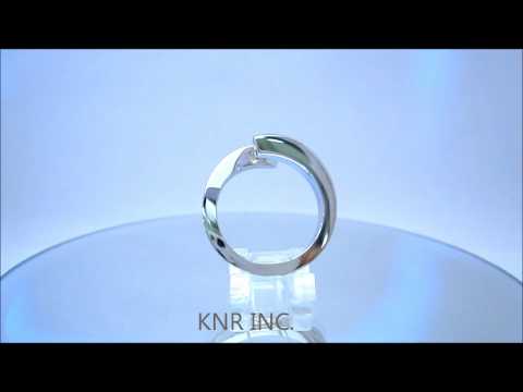 PRINCESS CUT DIAMOND ENGAGEMENT RING TENSION SET 0.75CT - KNR INC - 790.2