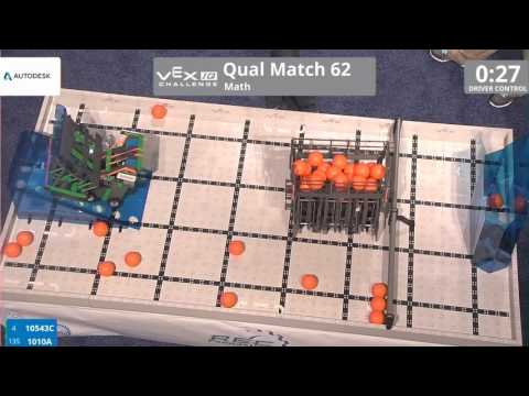 VEX Worlds 2016 - VEXIQ Middle School - Math - Qual 62 (10543C 1010A) 149