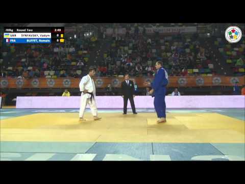 Vadym SYNYAVSKY (UKR) Vs Romain BUFFET (FRA) - Judo Grand Prix Samsun 2014 [-90kg]
