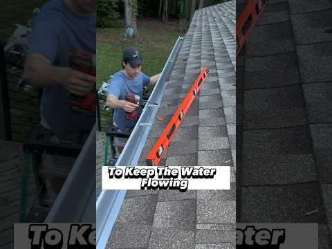 Easy DIY Gutter Install That Saves You Money 💰 #shorts