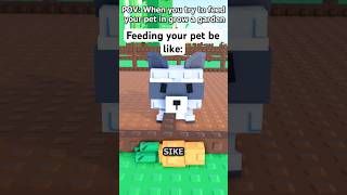 When you try to feed your pet || Grow A Garden #robloxanimation #growagarden