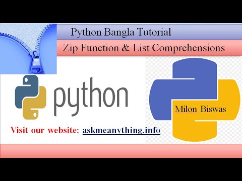 Python Bangla Tutorial 26 Zip Function List Comprehensions
