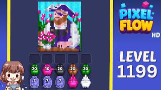 Pixel Flow Level 1199 Solution Walkthrough