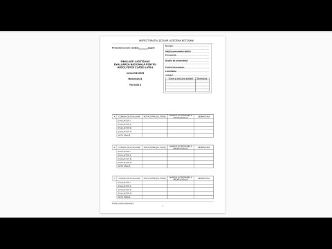 Simulare Evaluare Nationala 2023 - Botosani