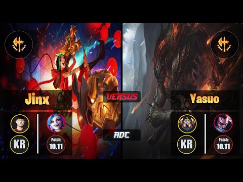 Viper JINX (ADC) [Conqueror] VS YASUO - Challenger KR Patch 10.11