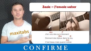 Tuto guitare Zazie - J'envoie valser (Accords et paroles)