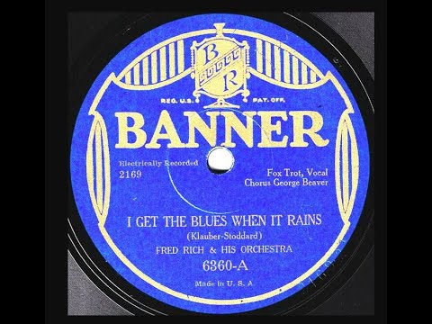 Fred Rich and His Orchestra "Singin' In The Rain" Cameo 9300 78 rpm, 1920s flapper jazz dance music