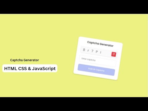 Captcha Generator In Html Css Javascript By Mrcodebox33