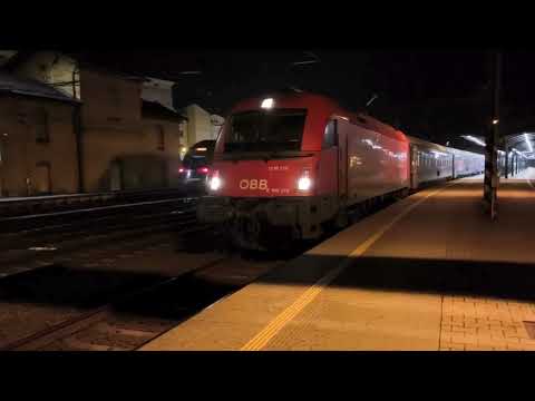 Příjezd a odjezd vlaku NJ 457 nightjet liky Ex5 / stanice Ústí nad Labem hl. n. ve směru Graz Hbf.