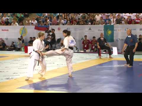 【新極真会】1st Round3 Woman Lightweight Rowlands vs Savelieva The 6th World Championship 2017