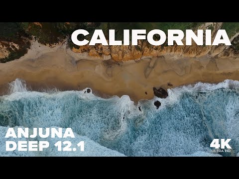 Ocean Therapy with Anjundeep 12.1 | Coastal California | 4K Aerial Views for your TV