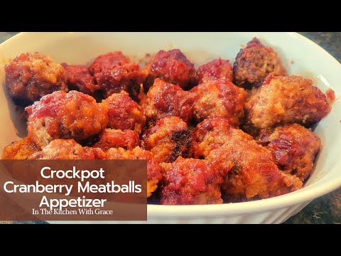 Slow Cooker Cranberry Meatballs | Easy Appetizers | Game Day Food | Holiday Food