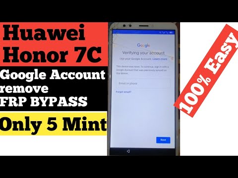 Huawei Honor 7c Google Account, Frp Bypass
