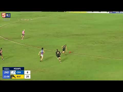Rd 8 SANFL Snapshot - Glenelg's Hugh Stagg runs into a paddock