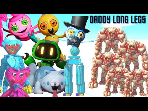 POPPY PLAYTIME CHARACTERS VS 5X LAVA GOLEM  - ANIMAL REVOLT BATTLE SIMULATOR