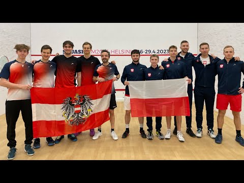 Poland vs Austria - ESF European Team Division 1 & 2 Squash Championships 2023 (Helsinki)
