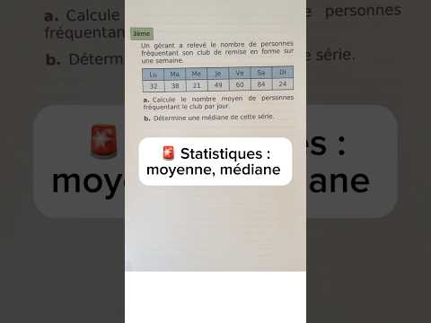 Calculer moyenne et médiane d’une série statistique. #shorts #maths #mathématiques #brevet #dnb