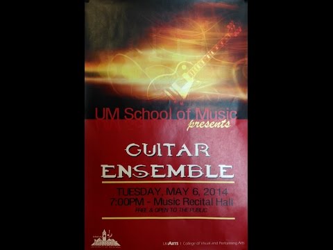 University of Montana Guitar Ensemble Spring 2014