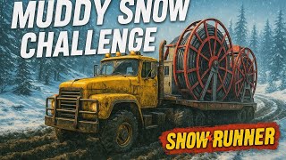 IMPOSSIBLE Transporting Offroad Coiled Tubing Trailer - SnowRunner | Logitech G29 gameplay
