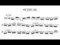 Bach - Cello Suite No. 3 in C Major, BWV 1009 (Score)