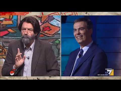 Neri Marcorè è il Prof. Cacciari a diMartedì: "dove si riuniscono Azione, LeU e Italia Viva, ...