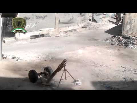 استهداف كتيبة شهداء حرستا بقذائف الهاون مواقع قوات النظام في مدينة حرستا في ريف دمشق