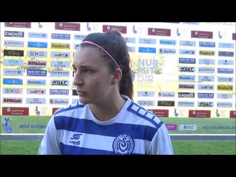 20180930 Interview mit MSV Duisburg Spielerin Barbara Dunst nach dem 3 0 Zieg gegen Werder Bremen in