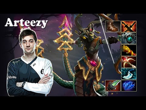 Arteezy - Medusa Safelane vs Quinn Leshrac | Dota 2 7.30d Gameplay
