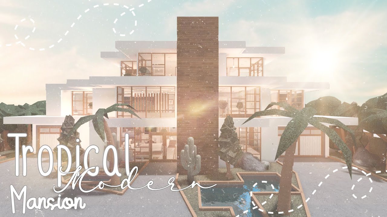 ROBLOX Bloxburg // NO-Large plot // Tropical Modern Mansion // Le Yuii