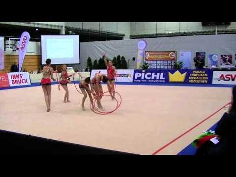 Rhythmische Gymnastik: Gruppen ÖM Innsbruck 2015 Tirol Juniorinnen (5 Reifen)