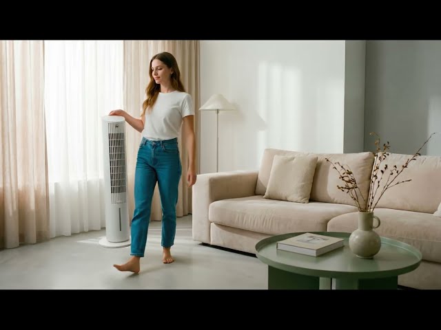 Climatizador Evaporativo InnovaGoods Hushly Torre 3,5L Controlo Remoto 3 Velocidades video