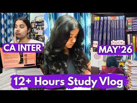 STUDYING till 1am for CA INTER May 26 | PRODUCTIVE Study Vlog💪 | Daily Routine🔥