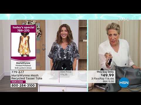 MarlaWynne Mesh Recycled Tassel Tote