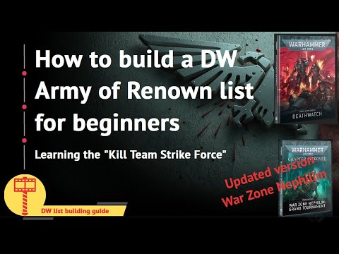 How to build a Deathwatch Army of Renown list for beginners with the War Zone Nephilim rules