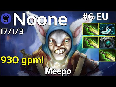 930 gpm! Noone plays Meepo!!! Dota 2 7.22