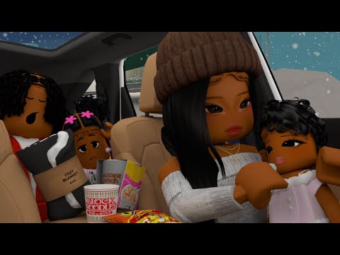 WE Got STUCK in a SNOWSTORM in OUR CAR For 24HR *TRAPPED...* Roblox Bloxburg Roleplay