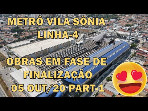METRÔ VILA SÔNIA LINHA-4 AMARELA EM FASE FINAL DAS OBRAS| VEJA EM PRIMEIRA MÃO ATUALIZADO 05 OUT/20|