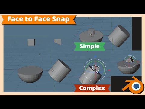 Blender Tutorial : Snap Object to Face or Surface in Blender 3