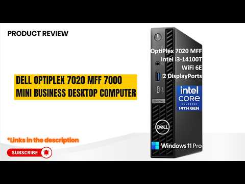 Dell OptiPlex 7020 Micro Desktop • Business Edition • Intel Core i5-14500T (14-Core, 20 Threads) • 64GB DDR5 • 2TB SSD • Dual DP + HDMI • Windows 11 Pro video review thumbnail