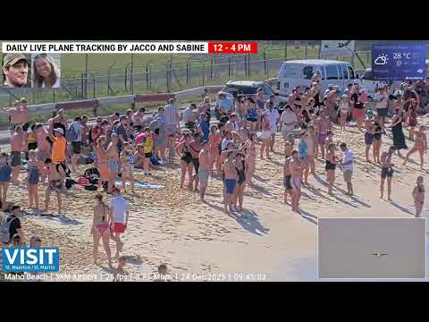 LIVE SXM Airport December 24 ✈️ -  Maho Beach Sint Maarten
