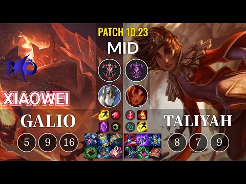 DMO Xiaowei Galio vs Taliyah Mid - KR Patch 10.23