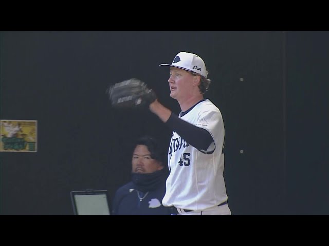 【春季キャンプ】新外国人投手のライオンズ・ウィンゲンターがブルペン投球!! 2025年2月11日 埼玉西武ライオンズ