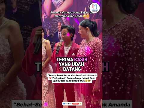 🥹Amanda Bener2 Begitu Sangat Memperhatikan Fajar Agar Selalu Pede❤️‍🩹 #amandamanopo #fajarsadboy