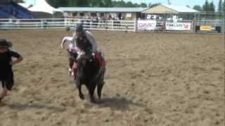 preview picture of video 'Manning, AB Jr. Steer Riding 2012'