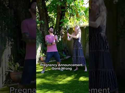 Pregnancy Announcement Gone Wrong #pregnancy #genderreveal #baby #pregnant #mom